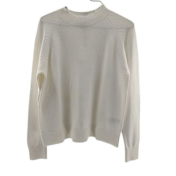 Quince Sweaters - Quince Women 100% Organic Cotton Mockneck Sweater Ivory S